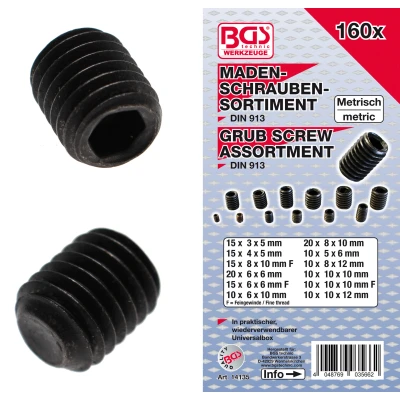 Afbeelding van BGS Assortiment made /inbusschroeven, 160 delig