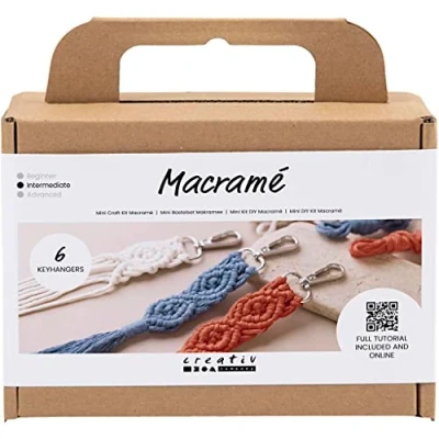 Afbeelding van Creativ Company Mini Hobbyset Macrame Sleutelhangers