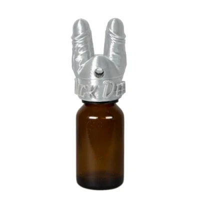 Afbeelding van Dick Deep® Poppers Sniffer Cap maat M (voor Franse 15 ml) Sniff opzetstuk (Shiny Silver)
