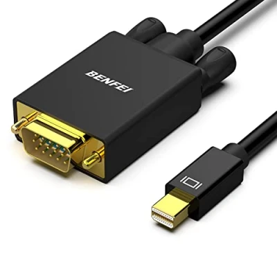 Afbeelding van Mini DisplayPort naar VGA kabel, BENFEI kabel 3 m (Thunderbolt 2 compatibel) met MacBook Air/Pro, Surface Pro/Dock, monitor, projector