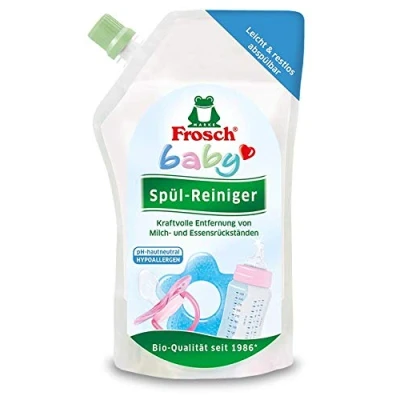 Afbeelding van Frosch afwasmiddel voor Baby Navulverpakking 500ml spoelmiddel Verwijdert melkresten Veilig in gebruik spullen Hypoallergeen PHneutraal