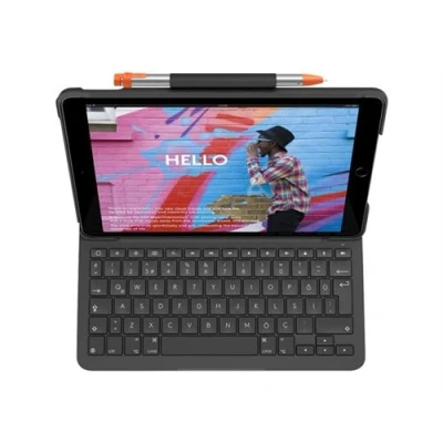 Image de Logitech Slim Folio Clavier et étui Bluetooth Pan Nordic graphite pour Apple 10.2 inch iPad (7ème génération 8ème 9ème génération)
