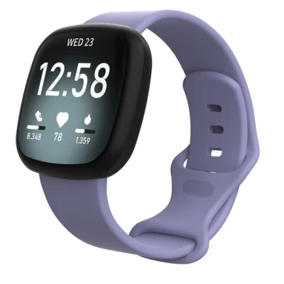 Afbeelding van Fitbit Versa 3 &amp; 4 / Sense 1 2 Sportbandje Lila Maat: S/M