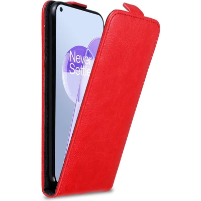 Afbeelding van Cadorabo Hoesje geschikt voor OnePlus 9RT 5G in APPEL ROOD Beschermhoes flip design Case Cover met magnetische sluiting