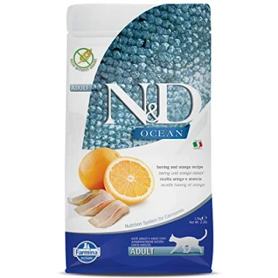 Afbeelding van N&amp;D Ocean kattenvoeding Haring met Sinaasappel 1.5 kg.