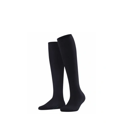 Afbeelding van Falke dames Family kniekousen in katoenblend de kleur Blauw, maat: 35/38