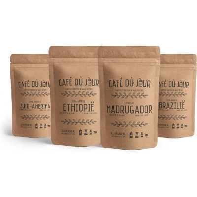 Afbeelding van Café du jour vers gebrande koffiebonen proefpakket 4 x 1 kg