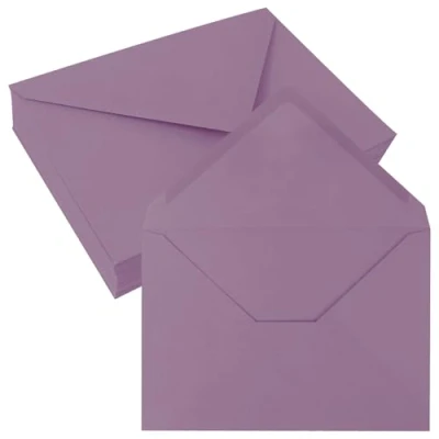 Afbeelding van JAGERGREEN 50 enveloppen B6, 137 x 194 mm, 150 g/m², letterformaat, donkerpaarse enveloppen, zelfklevend, voor bruiloftsuitnodigingen, wenskaarten, babyshower, verjaardagen, bedankkaarten