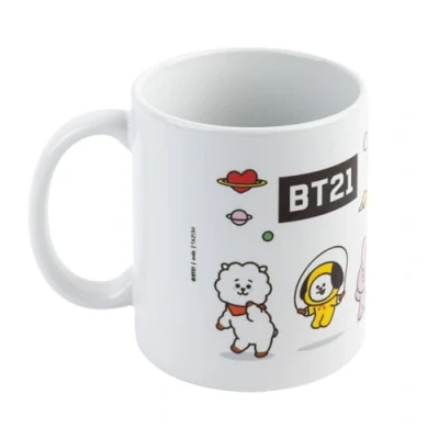 Afbeelding van Grupo Erik BT21 Officiële Universtar keramische mok 35 cl 350 ml 9,5 x 8 cm koffiemok theemok geschenken merchandising