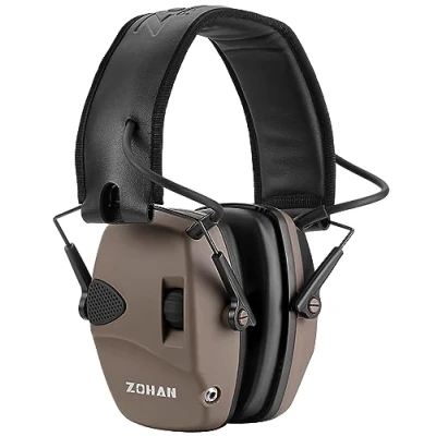 Afbeelding van ZOHAN Braun Elektronische oorbeschermers voor jacht, schieten, 27 dB SNR, ruisonderdrukking jagers, outdoorliefhebbers en industriële arbeiders