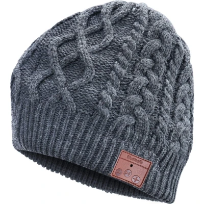 Afbeelding van Bluetooth muts Beanie Grijs ingebouwde koptelefoon