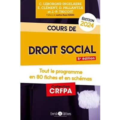 Afbeelding van COURS DE DROIT SOCIAL 2024 2025