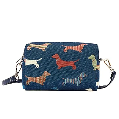 Afbeelding van Mini tasje Gobelinstof Dachshund Teckel
