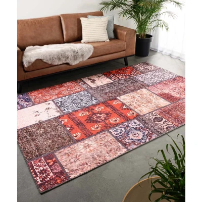 Afbeelding van Patchwork Tapijt/Vloerkleed Fade No.1 Rood/multi 152x230 Cm