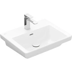 Afbeelding van Villeroy &amp; Boch Subway 3.0 wastafel wit (55 x 44 cm) 1 kraangat, met