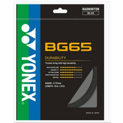 Afbeelding van Yonex BG65 badmintonsnaar zwart set van 10m