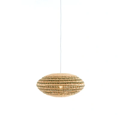 Afbeelding van Tawela hanglamp ø50x24 cm rotan naturel+groen
