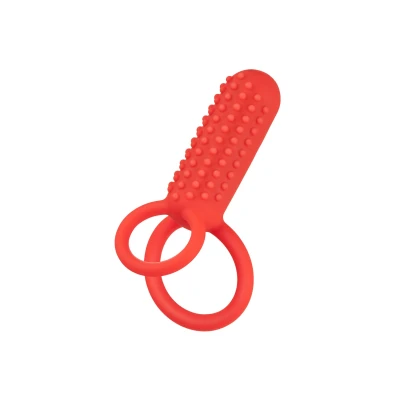Afbeelding van CalExotics Silicone Rechargeable Vertical Dual Enhancer Rood