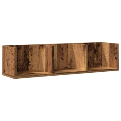 Afbeelding van vidaXL Cd wandschap 75x18x18 cm bewerkt hout oud houtkleurig