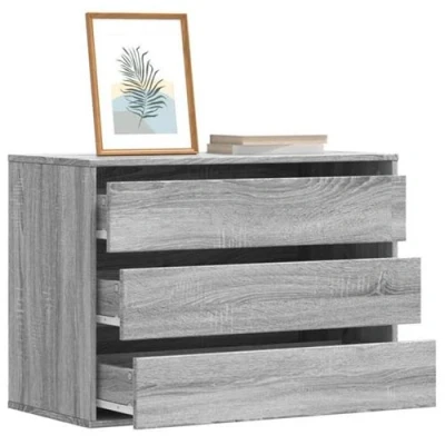 Image de vidaXL Commode d&#039;angle sonoma gris 80x41x58 cm bois d&#039;ingénierie852857