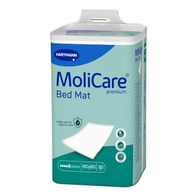 Afbeelding van Hartmann Molicare Premium Bed Mat 5 druppels 60 x cm 1 pak van 30 stuks