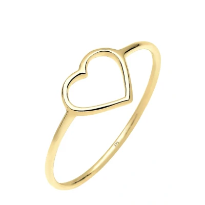 Afbeelding van Elli Heart CUT OUT Ring goldcoloured, Dames, Maat: 54, Gold coloured