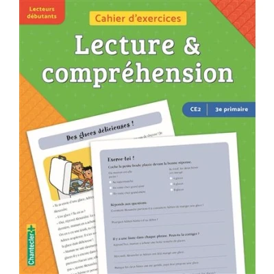 Image de Cahier d&#039;exercices lecture &amp; compréhension (CE2 3e primaire) (vert orange)