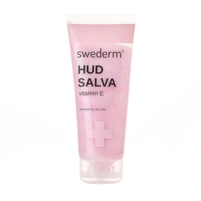 Afbeelding van swederm Hudsalva Vitamine E handcrème, roze, 100 ml, snel absorberende hand en voetzalf, gemaakt in Zweden