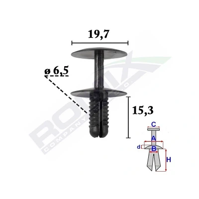 Afbeelding van Wielkast clip ROMIX ROM C70610