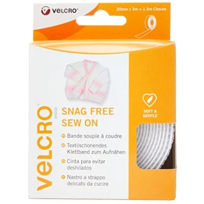 Afbeelding van Klittenband Merk Naaiband zonder Haak. Met een zelfklevende achterkant ophanghaak Multifunctioneel Voor Stoffen, Roll Naaiband, Haak En Gespen, Wit, 20 Mm X 3 M