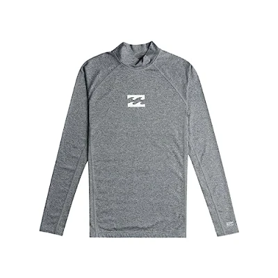 Afbeelding van Billabong UV surf T shirt voor heren Waves All Day Lange mouw UPF50+ Dark Grey Heather maat M