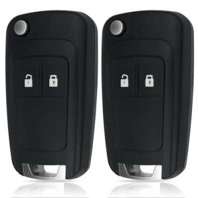 Afbeelding van Tekenewbse 2 stuks autosleutelbehuizing met knoppen, compatibel Chevrolet Aveo Matiz Cruze Captiva en Opel Insignia Astra Meriva Zafira Movano Mokka Adam