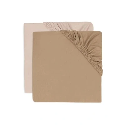 Afbeelding van Jollein Hoeslaken Jersey 40/50x80/90cm Wild Rose/Biscuit 2 Stuks