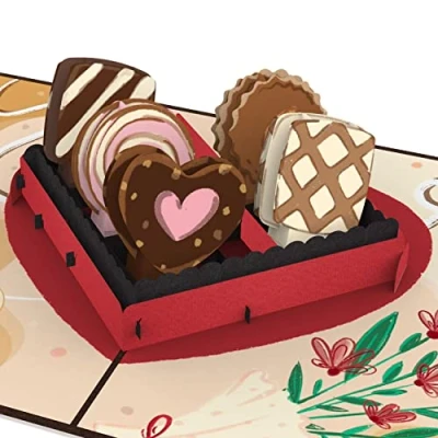 Afbeelding van papercrush® Chocolade pop up kaart 3D cadeaukaart voor moeder, vrouw en vriendin (moederdagkaart, verjaardagskaart, trouwdag, &quot;Ich Liebe Dich&quot;), van