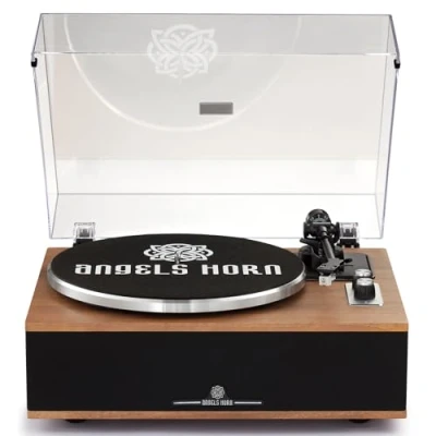 Afbeelding van Draaitafel, ANGLES HORN Vinyl Retro