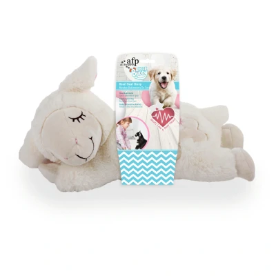 Afbeelding van All For Paws Little Buddy Heart Beat Sheep Hondenspeelgoed 44x38x14 cm Wit