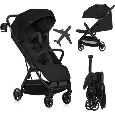 Afbeelding van Lionelo Julie Air Ultralichte Kinderwagen Reisbuggy Auto Folding &amp; Compact Slechts 7,5 kg Voor Reizen Handbagage Verstelbare Rugleuning tot Ligstand XXL Zonnescherm met UPF 50+ Onderhoudsvrije Wielen Vanaf 6 Maanden 22