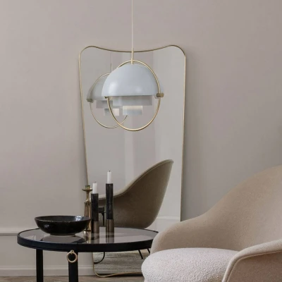 Afbeelding van Gubi hanglamp Lite, Ø 36 cm, chroom/wit