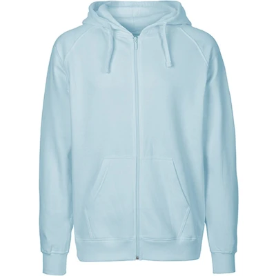 Afbeelding van Fairtrade Men&#039;s Zip Hoodie met capuchon Light Blue S