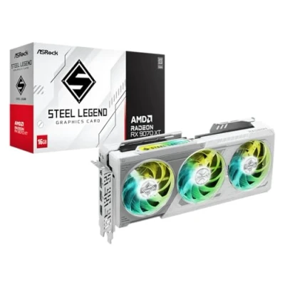 Image de Radeon ASRock RX 9070 XT Steel Legend OC 16 Go GDDR6