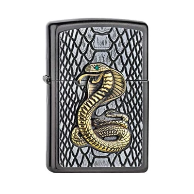 Afbeelding van Zippo Kobra aansteker nieuw 28378 collectie 2019 2005928 69,95 , smal zilver
