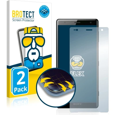 Afbeelding van BROTECT Screenprotector voor Sony Xperia XZ2 Folie Beschermfolie transparant volledig dekking (2 Stuks)
