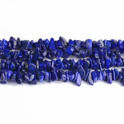 Afbeelding van Onregelmatige natuurlijke blauwe lapis lazuli kralen voor het maken van sieraden, verkocht per draad
