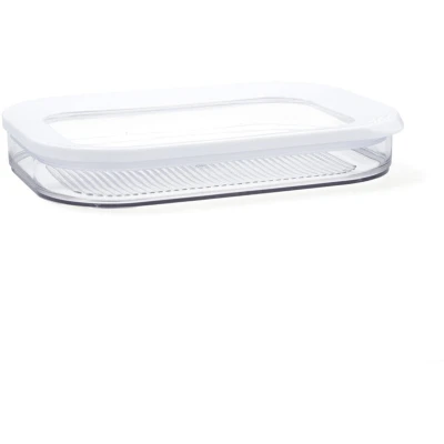 Afbeelding van Rechthoekige lunchbox met deksel Quid Rico Transparant Plastic 22 x 16 3,5 cm