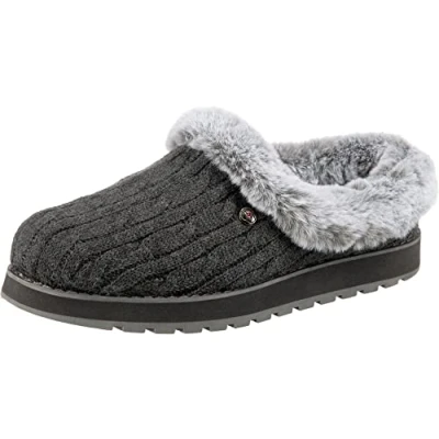 Afbeelding van Skechers Pantofola Pantoffels, Dames, Maat: 41, Nero Textiel