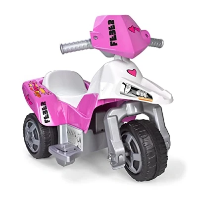 Afbeelding van FEBER Sweety Elektrische motorfiets met 3 wielen voor kinderen van tot 7 jaar, 6 V, roze (Famosa 800012227)
