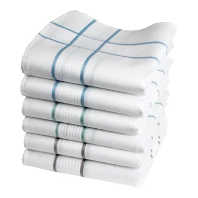 Afbeelding van Zakdoeken voor heren model Elliott grote afmetingen 40 cm x set van 6