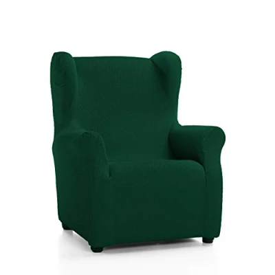 Afbeelding van Martina Home Tunez Stoelhoes, oorstoel, flessengroen (Verde Botella)