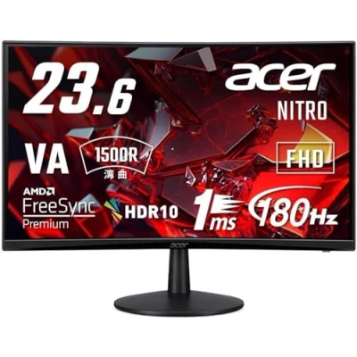 Afbeelding van Acer Gaming Monitor Nitro ED240QS3BMIIPX 24&quot; Curved 180 Hz Full HD Zwart