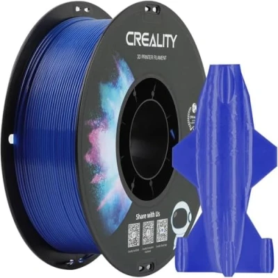 Afbeelding van Creality CR PETG filament 1,75 mm, 1 kg, uitstekende taaiheid, hoge precisie, geurloos, niet giftig, vochtbestendig, glanzend voor 3D printer (blauw)